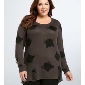 Destructed cat sweater